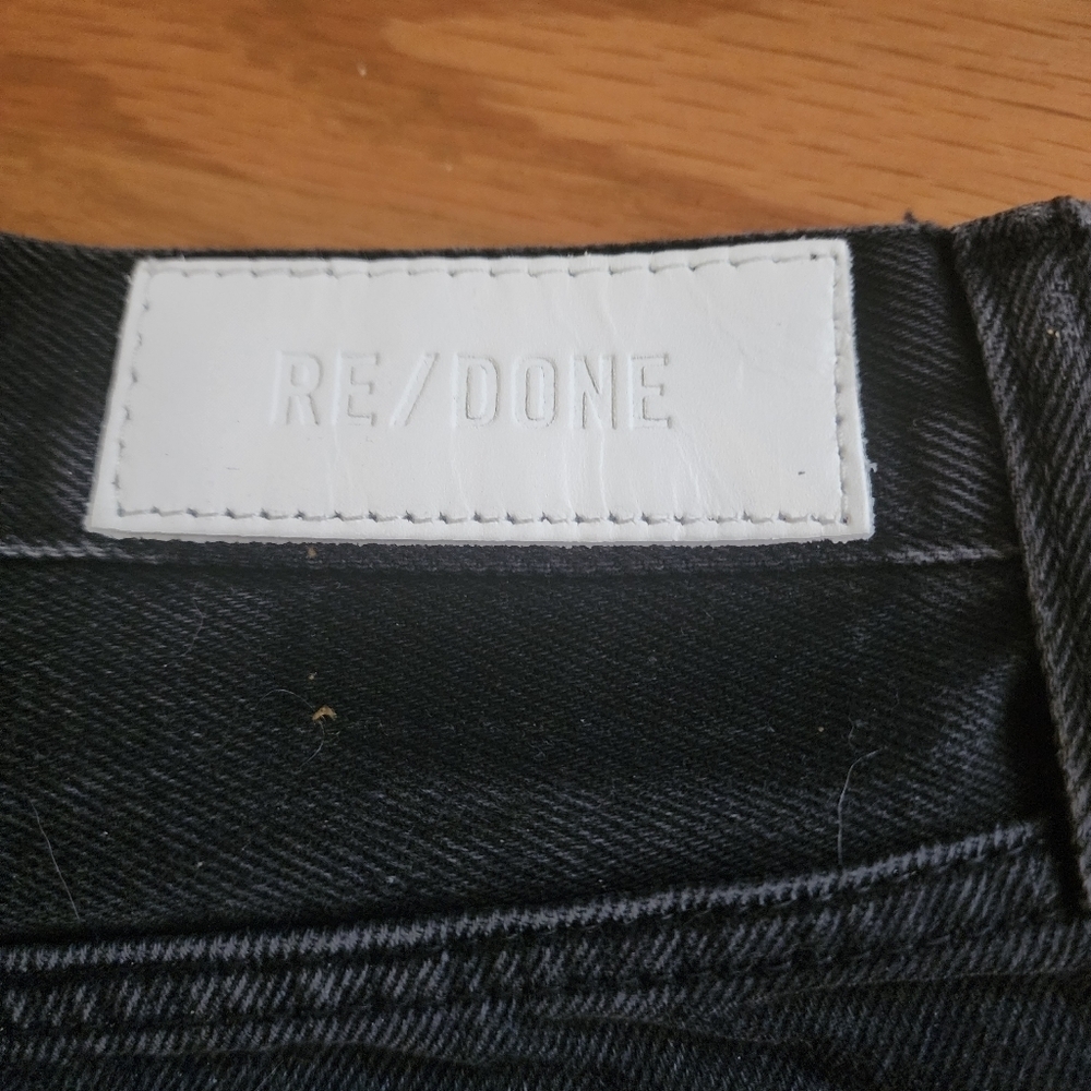 L3 - NWOT RE/DONE Black Cut-Off Shorts Sz 31 - Picture 4 of 4